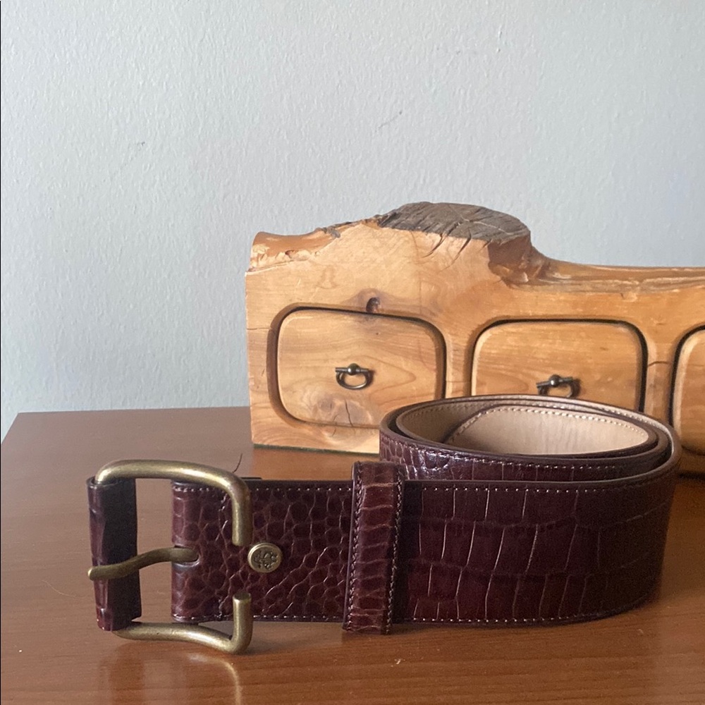 Brooks Brothers Croc Waist Belt